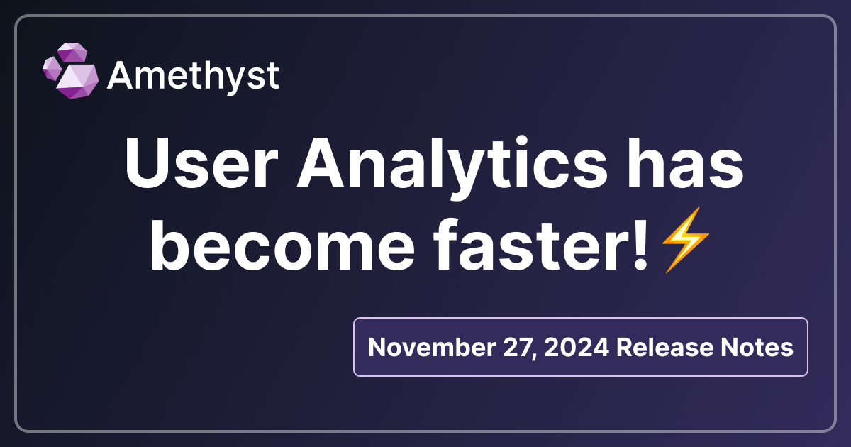 User Analytics has become faster!⚡️