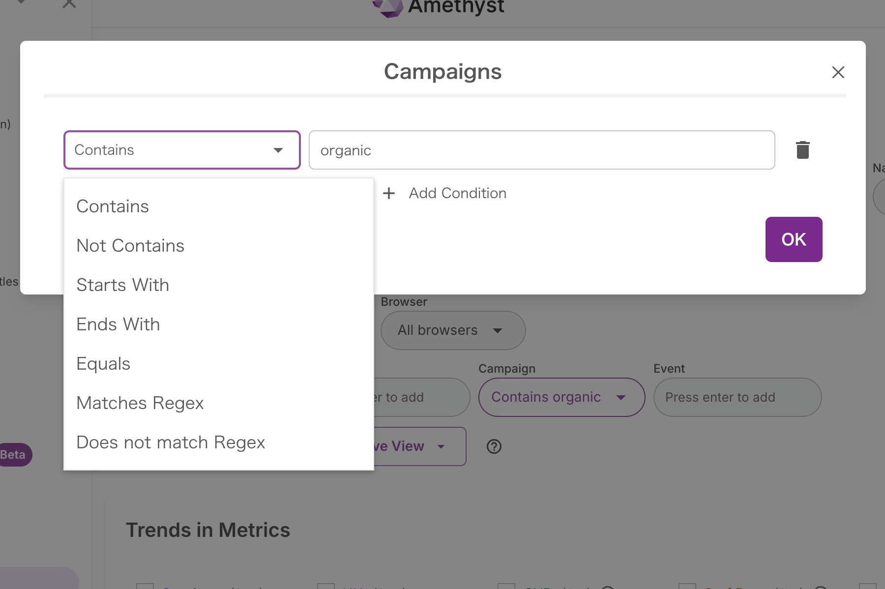 New UI for Campaign Filter