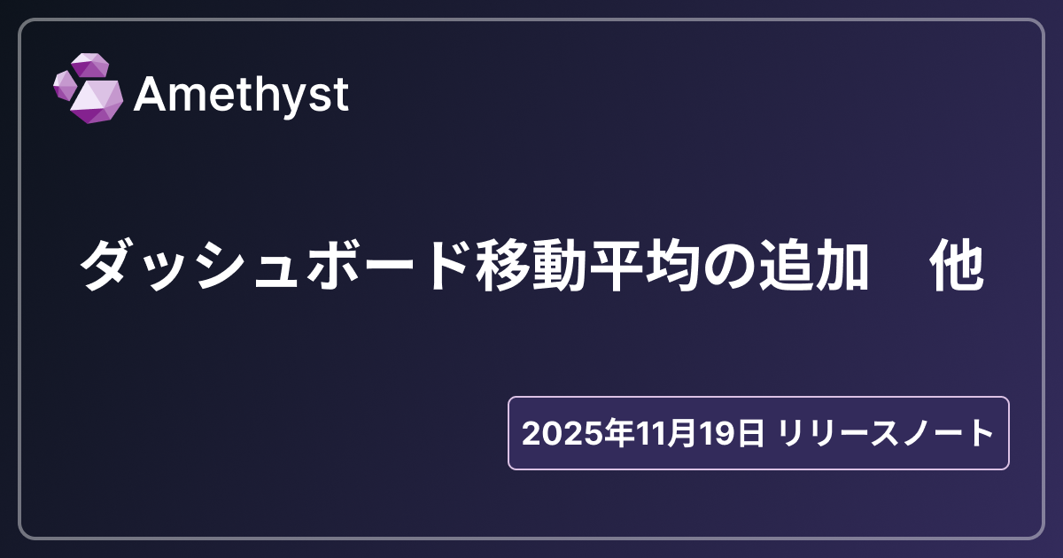 ダッシュボード移動平均の追加　他