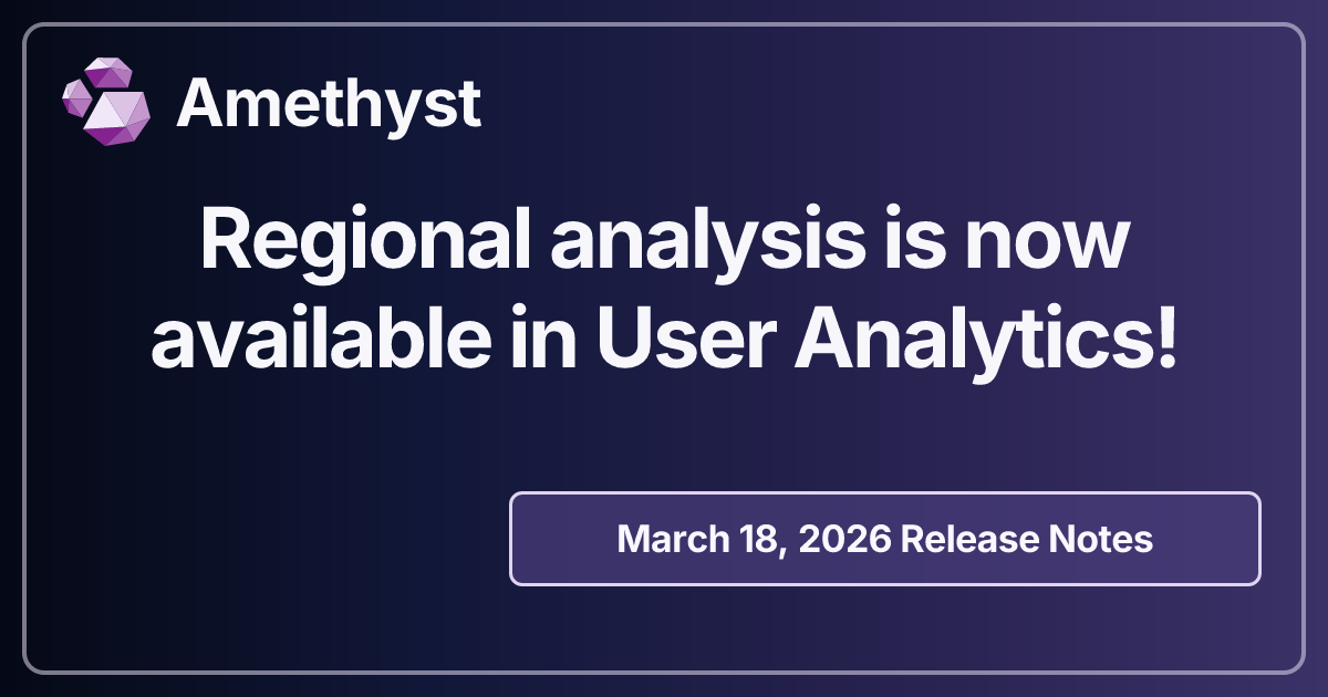 Regional analysis is now available in User Analytics!