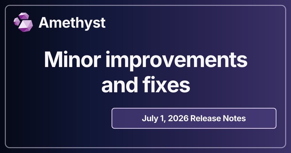 Minor improvements and fixes