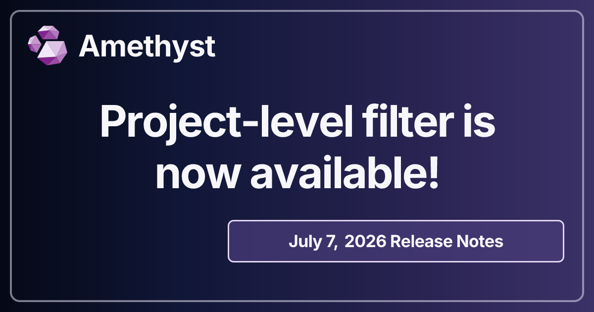 Project-level filter is now available!