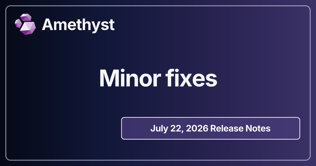 Minor fixes