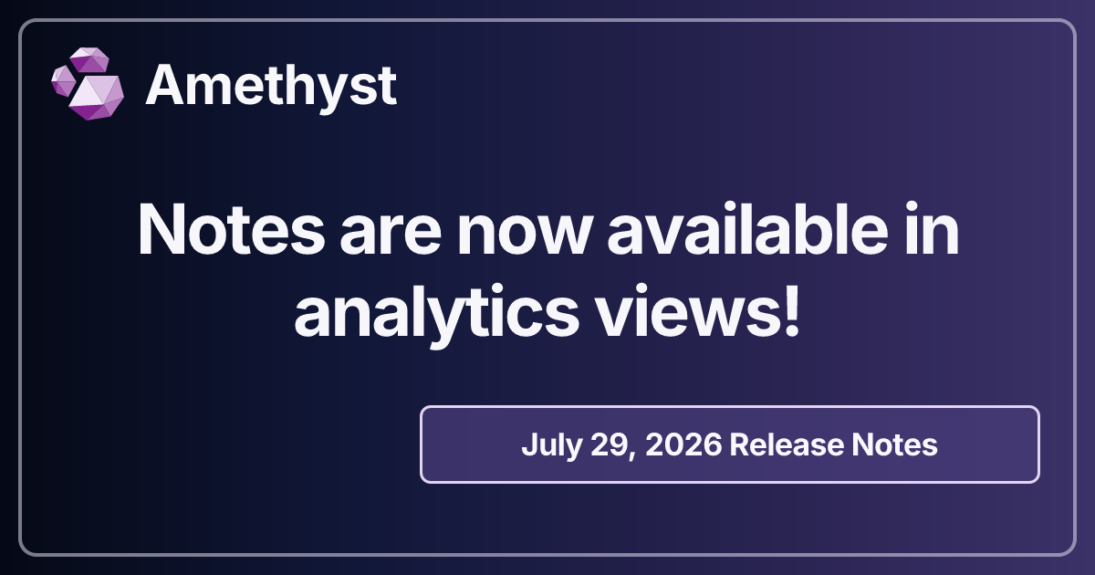 Notes are now available in analytics views!