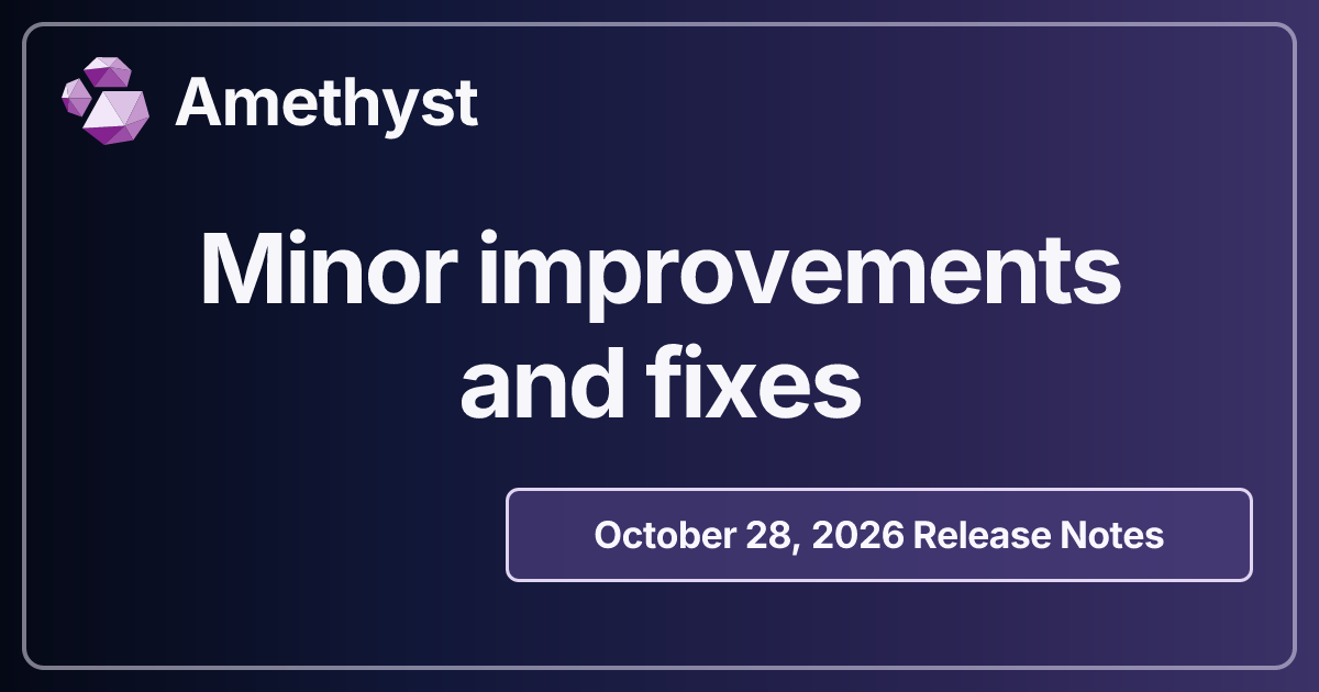 Minor improvements and fixes
